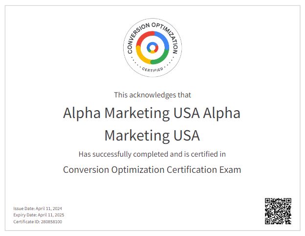 Conversion Optimization Certification Exam